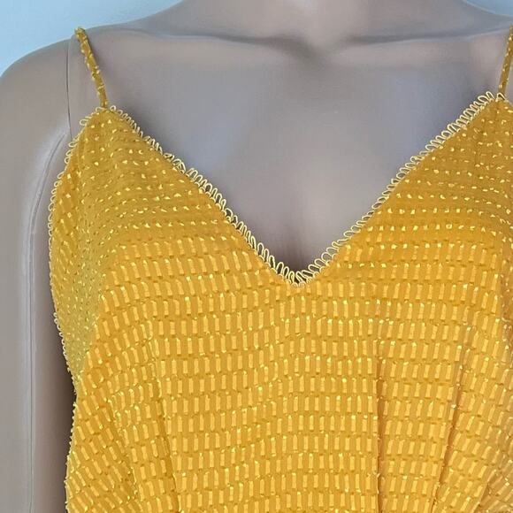 Revolve x House of Harlow 1960 Ines Pleated V-Neck Yellow Midi Dress - Picture 6 of 12